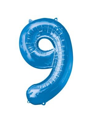 BALÃO AZUL NUMERO 9